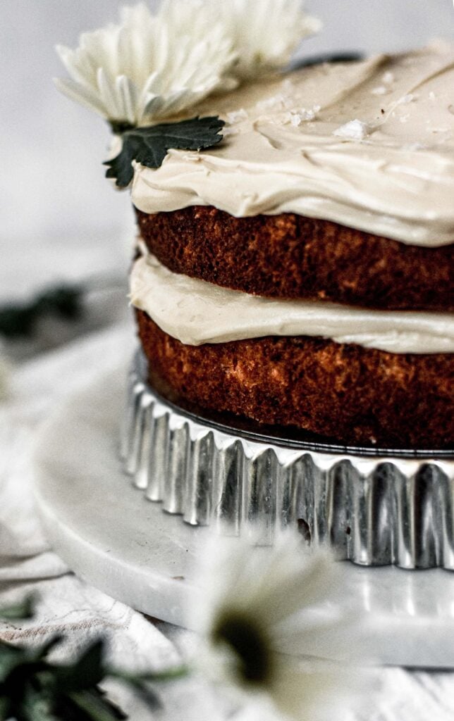 Bourbon Banana Cake with Bourbon Caramel Frosting. The G Bourbon Banana Cake with Bourbon Caramel Frosting. The G
