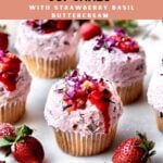 With strawberry basil buttercream