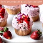 With strawberry basil buttercream