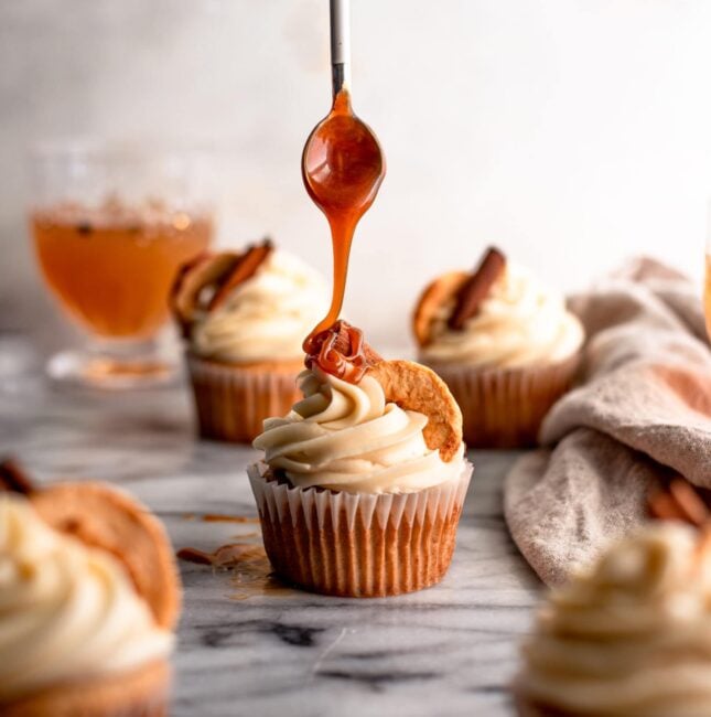 Apple Cider Cupcakes with Bourbon Icing - The G & M Kitchen