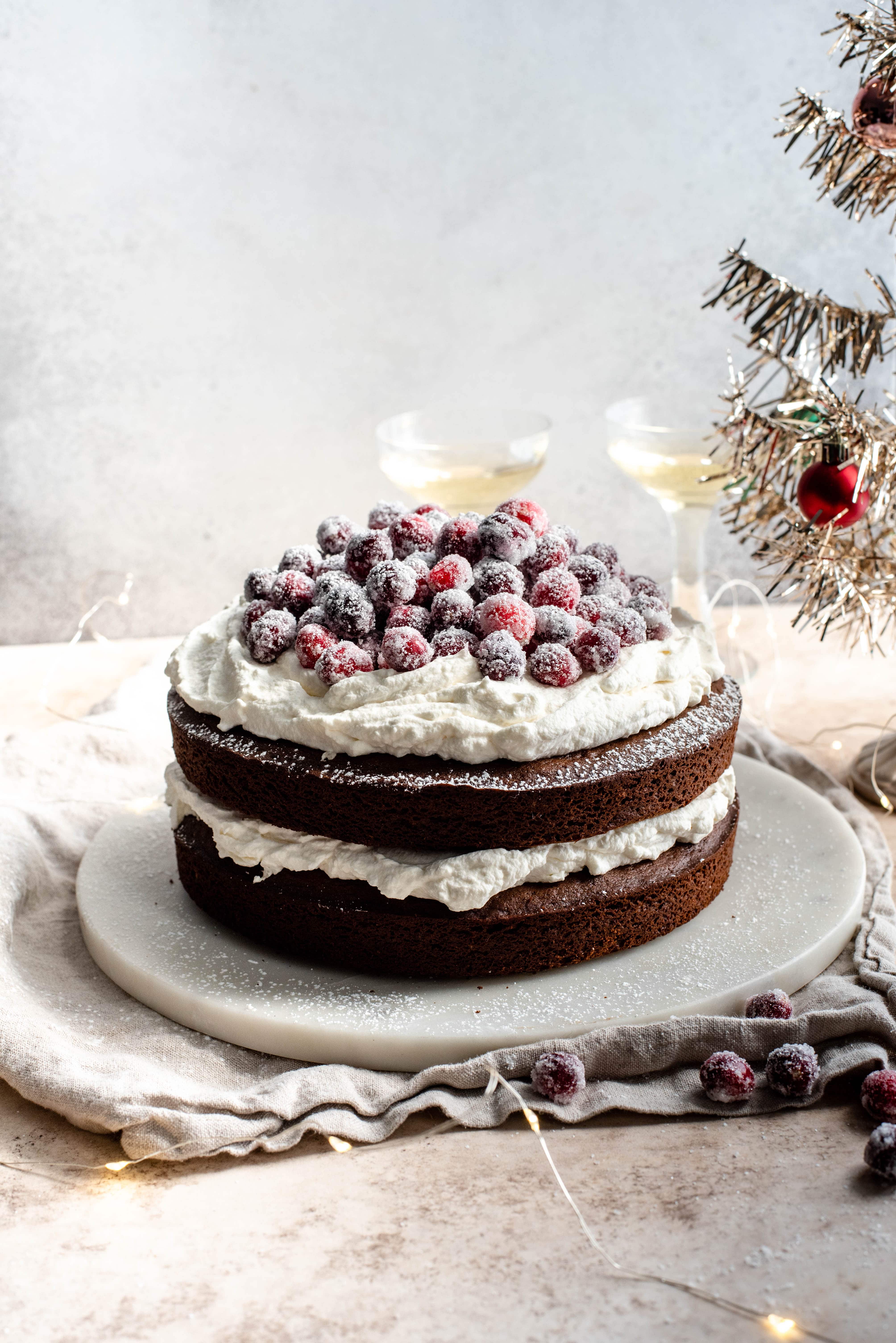 Gingerbread Cake with Bourbon Cream