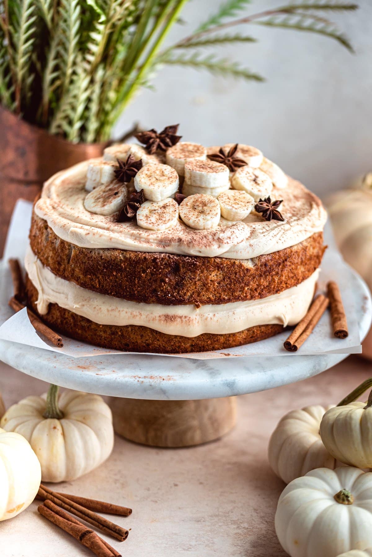 Bourbon Banana Cake with Bourbon Caramel Frosting. The G Bourbon Banana Cake with Bourbon Caramel Frosting. The G