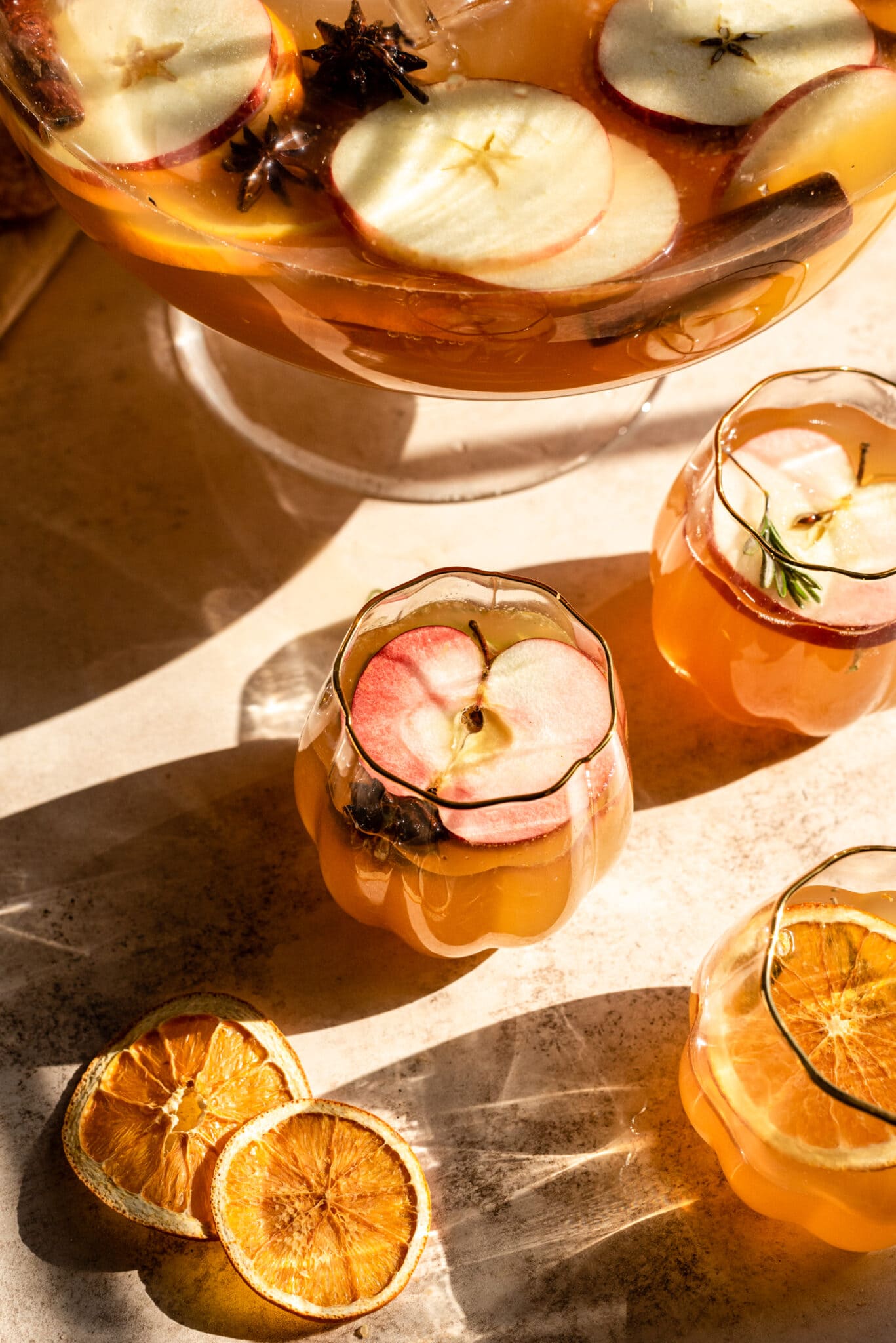 Apple Cider Prosecco Bourbon Punch