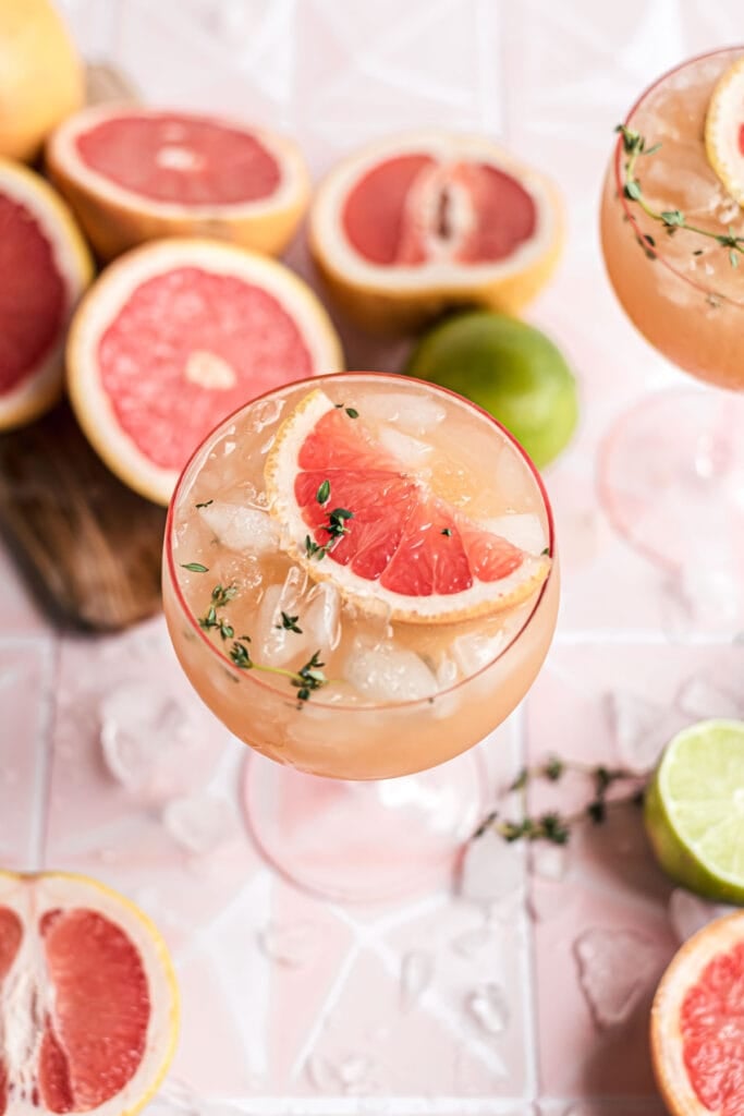 Sparkling Thyme & Grapefruit Mocktail The G & M Kitchen