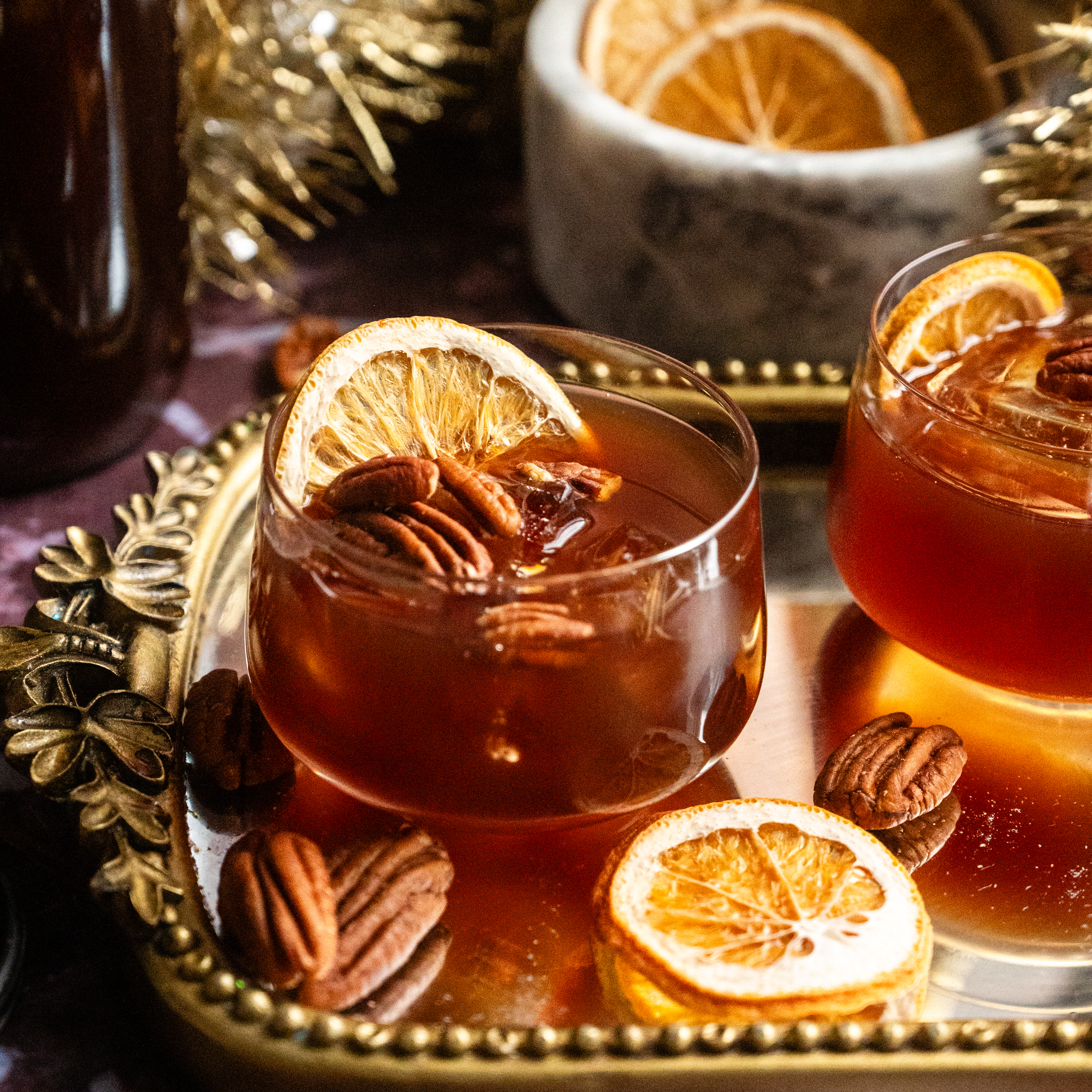 Candied Pecan Batched Freezer Door Old Fashioned - The G & M Kitchen